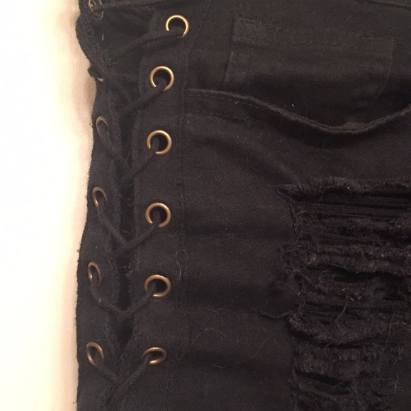 super sexy!black tie up open sides summer  shorts! - Picture 5 of 8